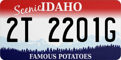 ID license plate 2T2201G