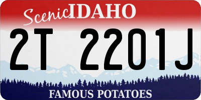 ID license plate 2T2201J
