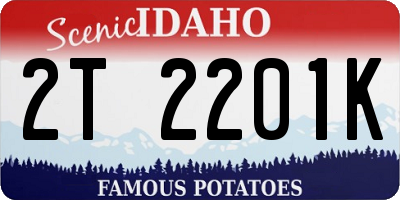 ID license plate 2T2201K
