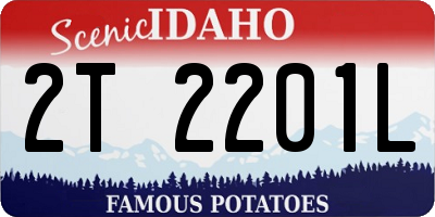 ID license plate 2T2201L