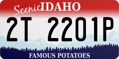 ID license plate 2T2201P