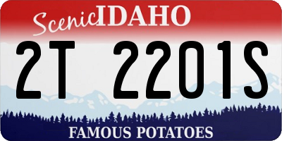 ID license plate 2T2201S