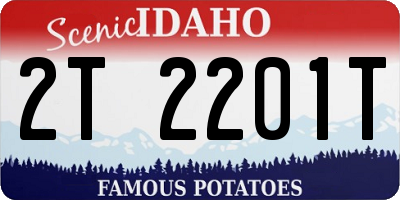 ID license plate 2T2201T