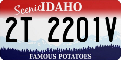 ID license plate 2T2201V