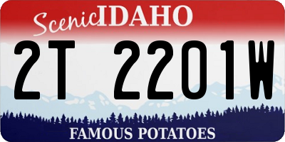 ID license plate 2T2201W