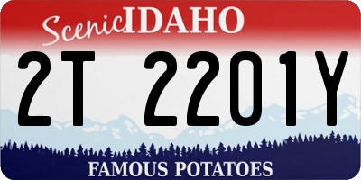 ID license plate 2T2201Y