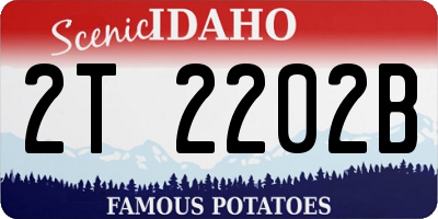 ID license plate 2T2202B