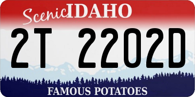 ID license plate 2T2202D