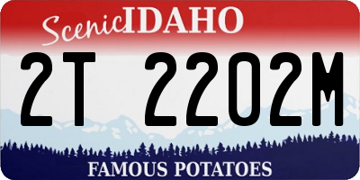 ID license plate 2T2202M