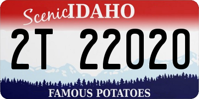 ID license plate 2T2202O