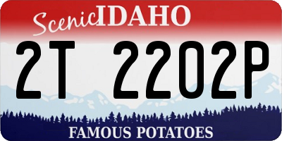 ID license plate 2T2202P
