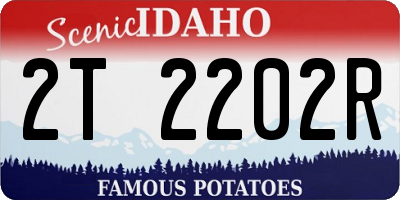 ID license plate 2T2202R