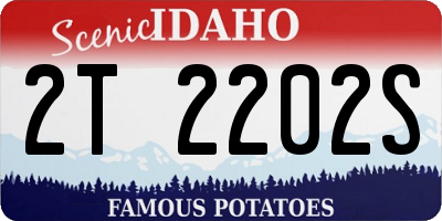 ID license plate 2T2202S