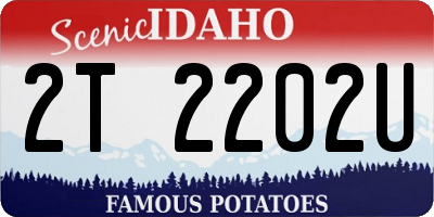 ID license plate 2T2202U