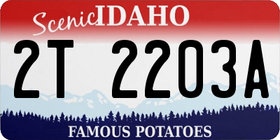 ID license plate 2T2203A