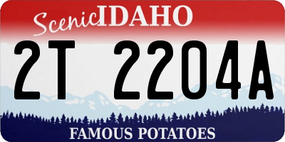ID license plate 2T2204A