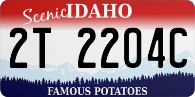 ID license plate 2T2204C