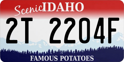 ID license plate 2T2204F