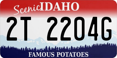 ID license plate 2T2204G