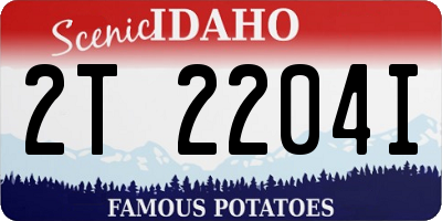 ID license plate 2T2204I