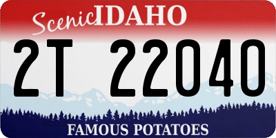 ID license plate 2T2204O