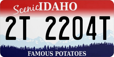 ID license plate 2T2204T