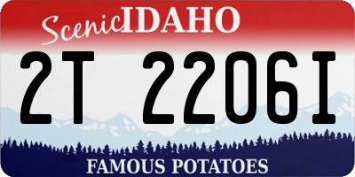 ID license plate 2T2206I