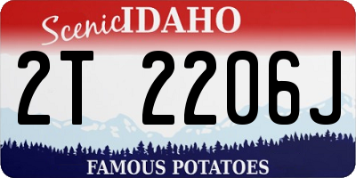 ID license plate 2T2206J