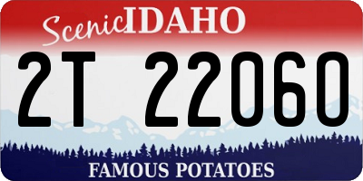 ID license plate 2T2206O
