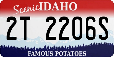 ID license plate 2T2206S