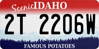 ID license plate 2T2206W