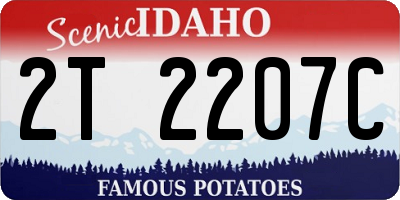 ID license plate 2T2207C