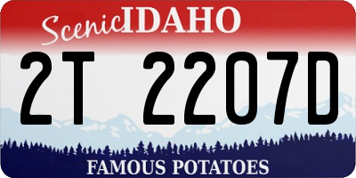 ID license plate 2T2207D