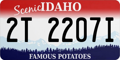 ID license plate 2T2207I