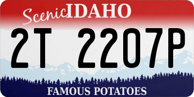 ID license plate 2T2207P
