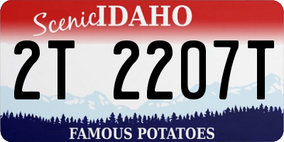 ID license plate 2T2207T