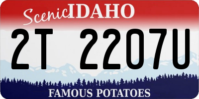 ID license plate 2T2207U