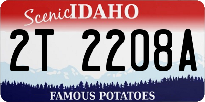 ID license plate 2T2208A