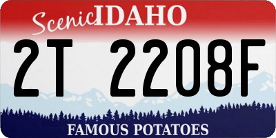 ID license plate 2T2208F