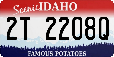 ID license plate 2T2208Q