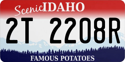 ID license plate 2T2208R