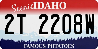 ID license plate 2T2208W