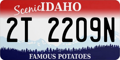 ID license plate 2T2209N