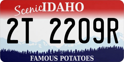 ID license plate 2T2209R