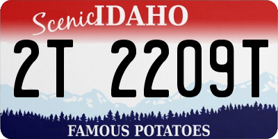 ID license plate 2T2209T
