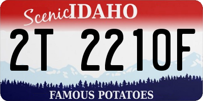 ID license plate 2T2210F