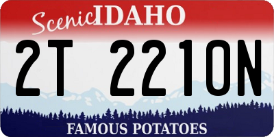 ID license plate 2T2210N