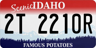 ID license plate 2T2210R