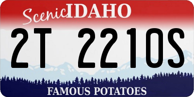 ID license plate 2T2210S