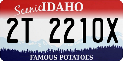 ID license plate 2T2210X